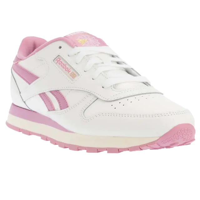 Obermaterial: Leder, Perforiert. Marke: Reebok. Mittelsohle: EVA (Ethyl-Vinylacetat). Laufsohle: Mit Silikon-Noppen, Gummi. Abriebfest, Gepolsterter Knöchel, Gepolsterter Schaftrand, Gepolsterte Zunge. Absatz: Flach. niedrig geschnitten. Design: Logo, Vektor. Zehenstil: Rund. Zum Schnüren.