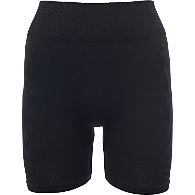 Body: 94% Nylon, Body: 6% Elastane Womens South Beach Rib High Waisted Short In Black