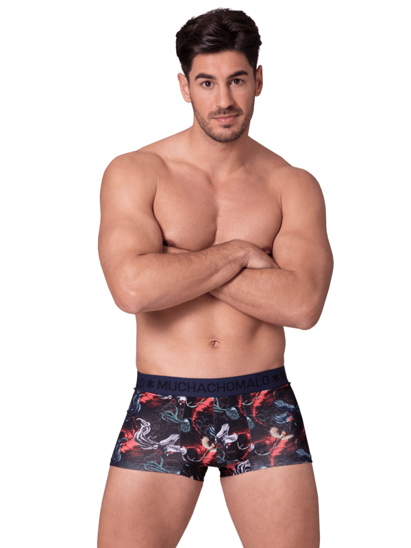 Die Boxershorts/Unterhosen von Muchachomalo sitzen wie angegossen und sind aus hochwertiger Baumwolle gefertigt. Ein weiches, elastisches Logobündchen aus Mikrofasermaterial sorgt für zusätzlichen Komfort.  Spezifikationen • Normale Passform • Flach genähte Nähte für zusätzlichen Komfort • Weiches Bündchen mit dem Muchachomalo-Logo  Pflege • Waschbar bei 30 Grad • Nicht im Trockner trocknen • Bügeln bei mäßiger Temperatur (2 Punkte)  Warum Muchachomalo? Muchachomalo arbeitet nur mit Fabriken, die BSCI- und OEKO-TEX-zertifiziert sind. Diese Fabriken haben es sich zum Ziel gesetzt, die Arbeitsbedingungen kontinuierlich zu verbessern. Sie setzen sich für das Recht auf die Bildung von Gewerkschaften, sichere Arbeitsbedingungen und gegen Zwangs- und Kinderarbeit ein. Sie ermöglichen es auch Verbrauchern und Unternehmen, verantwortungsvolle Entscheidungen zu treffen, die unseren Planeten für zukünftige Generationen schützen.