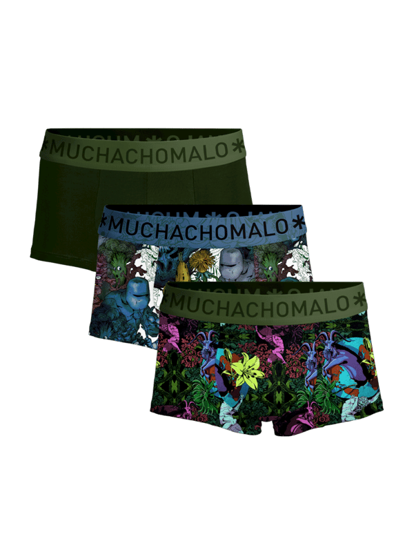 Die Boxershorts/Unterhosen von Muchachomalo sitzen wie angegossen und sind aus hochwertiger Baumwolle gefertigt. Ein weiches, elastisches Logobündchen aus Mikrofasermaterial sorgt für zusätzlichen Komfort.  Spezifikationen • Normale Passform • Flach genähte Nähte für zusätzlichen Komfort • Weiches Bündchen mit dem Muchachomalo-Logo  Pflege • Waschbar bei 30 Grad • Nicht im Trockner trocknen • Bügeln bei mäßiger Temperatur (2 Punkte)  Warum Muchachomalo? Muchachomalo arbeitet nur mit Fabriken, die BSCI- und OEKO-TEX-zertifiziert sind. Diese Fabriken haben es sich zum Ziel gesetzt, die Arbeitsbedingungen kontinuierlich zu verbessern. Sie setzen sich für das Recht auf die Bildung von Gewerkschaften, sichere Arbeitsbedingungen und gegen Zwangs- und Kinderarbeit ein. Sie ermöglichen es auch Verbrauchern und Unternehmen, verantwortungsvolle Entscheidungen zu treffen, die unseren Planeten für zukünftige Generationen schützen.