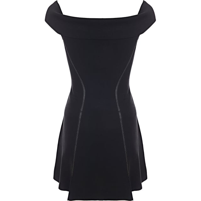 78% Viscose &amp; 22% Elastane Womens Zimmermann  Matchmaker Knit Panelled Mini In Black