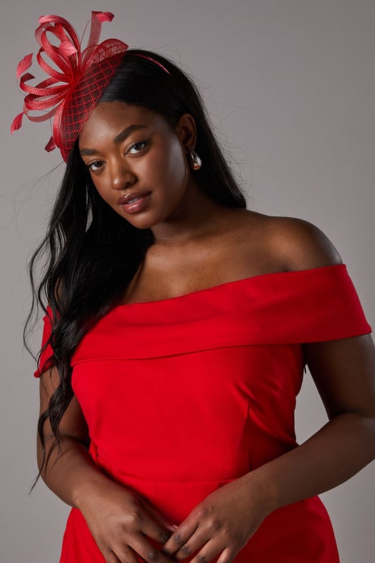 Textured Mesh And Loop Mid Sized Fascinator