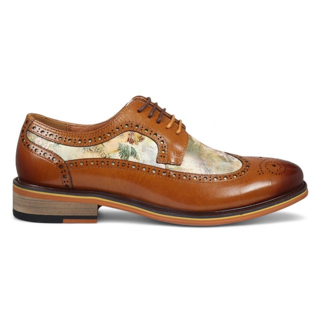 Add a unique touch to your formal wardrobe with the Scott Men's Iconic Print Leather Brogue Shoes. Crafted from 100% premium leather, these brogues combine style, durability, and comfort. Featuring classic brogue detailing with decorative patterns, they bring elegance and sophistication to any look.

Unique Iconic Print for a bold, stylish statement
Premium Leather for durability and luxury
Classic Brogue Detailing for timeless appeal
Lace-Up Design for an adjustable fit