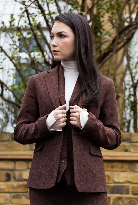 Add timeless charm to your wardrobe with this elegant Women’s Rust Brown Waistcoat and Blazer Set. Designed with classic vintage-inspired elements, the waistcoat features a V-neckline, 3-button front closure, and an adjustable back strap, while the blazer includes a stylish notch lapel, single-button fastening, and decorative pockets. Crafted from a premium wool blend in a sophisticated Rust Brown hue, this set offers a flattering tailored fit and can be worn together or styled separately for multiple outfit options. Ideal for both formal and smart casual occasions, this versatile ensemble combines comfort, elegance, and traditional style.
Versatile and Stylish: Wear the waistcoat and blazer together or as separates for endless styling possibilities
Classic Details: Waistcoat with V-neckline, 3-button front, and adjustable back strap; blazer with notch lapel, 1-button closure, and decorative pockets
Elegant Rust Brown Colour: Sophisticated tone that complements various outfits and occasions
Tailored Fit: Designed to flatter the figure while ensuring comfort throughout the day
High-Quality Fabric: Blended with wool for warmth and durability with a soft finish
Material Composition: 40% Acrylic, 35% Polyester, 15% Cotton, 10% Wool