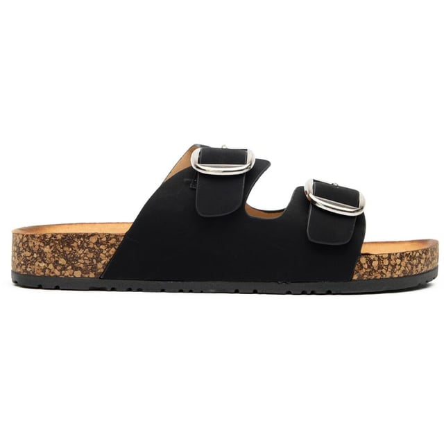 Zwarte Solesister Alexis sandalen voor dames, gemaakt van synthetisch materiaal en een synthetische zool. Voorzien van: comfortabel voetbed en synthetische voering en binnenzool.