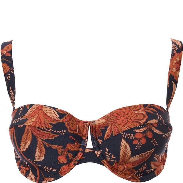 80% Polyamide &amp; 20% Elastane Junie floral-print balconette bra in a stretch design. With underwire cups, adjustable spaghetti straps and rear clasp fastening