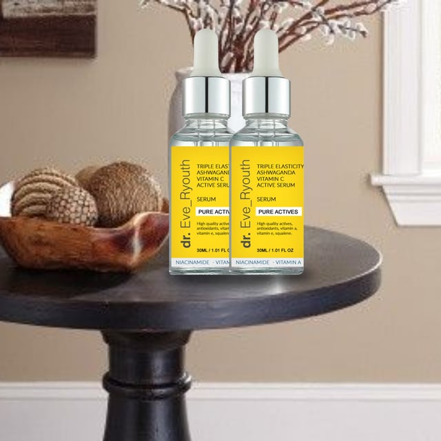 2 xTriple Elasticity Ashwaganda Vitamin C Powerful Active Serum 30ml "Anti-blemish Ashwagandha root extract helps to reduce breakouts0 and minimise pores. A powerful active alongside Vitamin C an essential antioxidant that protects against environmental stressors which often lead to dull skin and pre-mature ageing.
Formulated for:
Blemished skin
Dry lacklustre skin
To use the Triple Elasticity Ashwagandha Vitamin C Powerful Active Serum, apply a few drops to clean skin in the morning and evening. Gently massage the serum into your face and neck until fully absorbed. With two bottles, you can ensure comprehensive coverage and maximum benefits for your skin. For optimal results, follow up with your favourite moisturiser after the serum has absorbed to lock in hydration and support your skin's elasticity and brightness.