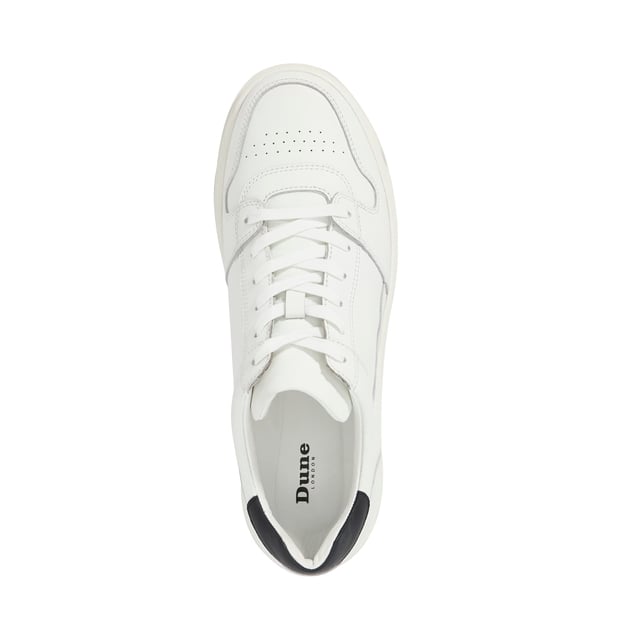 Dune Mens Til - Leather Round Toe Lace Up Trainers Designed for men who appreciate understated styles, Til is a must-have staple this season. Crafted from premium leather, these contemporary trainers feature a sleek lace-up fastening and a durable rubber sole for long-lasting comfort. With a focus on quality craftsmanship and modern versatility, Til is the perfect go-to for effortless everyday wear.