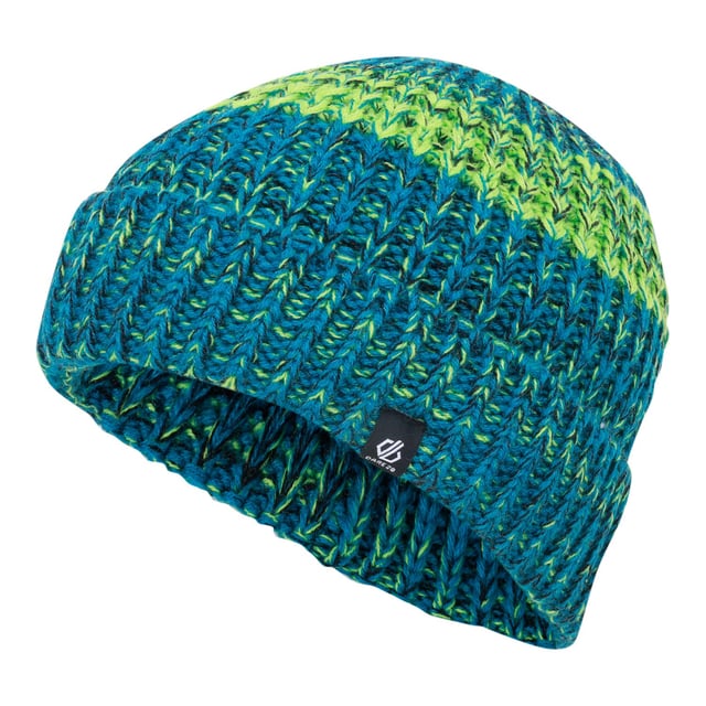 Dare 2b Juniors Mindless II Beanie. A recycled knit hat with warm fleece lining and rib cuff. Featuring matching bobble detail.- Recycled acrylic knit.- Fleece lining.- Exterior rib roll cuff. Material: 100% Acrylic (Recycled). Ref: DKC3222P4.