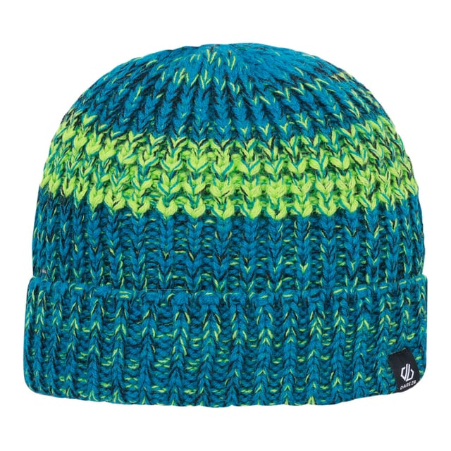 Dare 2b Juniors Mindless II Beanie. A recycled knit hat with warm fleece lining and rib cuff. Featuring matching bobble detail.- Recycled acrylic knit.- Fleece lining.- Exterior rib roll cuff. Material: 100% Acrylic (Recycled). Ref: DKC3222P4.