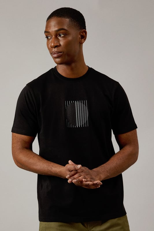 Distinctive eclipse print graphic on the chest for a modern, understated look
        Classic crew neck design offers timeless appeal and everyday comfort
        Short sleeves with clean-finished edges for a neat, polished appearance
        Soft jersey fabric ensures all-day comfort for casual wear
        Versatile regular fit that works well for various body types
    
    This Burton Eclipse Print T-shirt combines simplicity with subtle style, making it a wardrobe essential for the modern man. The minimalist graphic adds interest without overwhelming, perfect for those who appreciate refined details. Style it as shown with olive shorts and trainers for relaxed weekend outings, or pair with dark jeans and a bomber jacket for casual evenings at the pub with mates. The versatile nature of this t-shirt makes it ideal for sporting events, family barbecues, or simply lounging at home. Its clean lines and straightforward design reflect the Burton ethos of practical yet stylish menswear that transitions effortlessly between different casual settings. The cotton jersey fabric ensures breathability and comfort throughout the day, whether you're catching the match or enjoying a countryside walk. A true staple that delivers on both comfort and style.