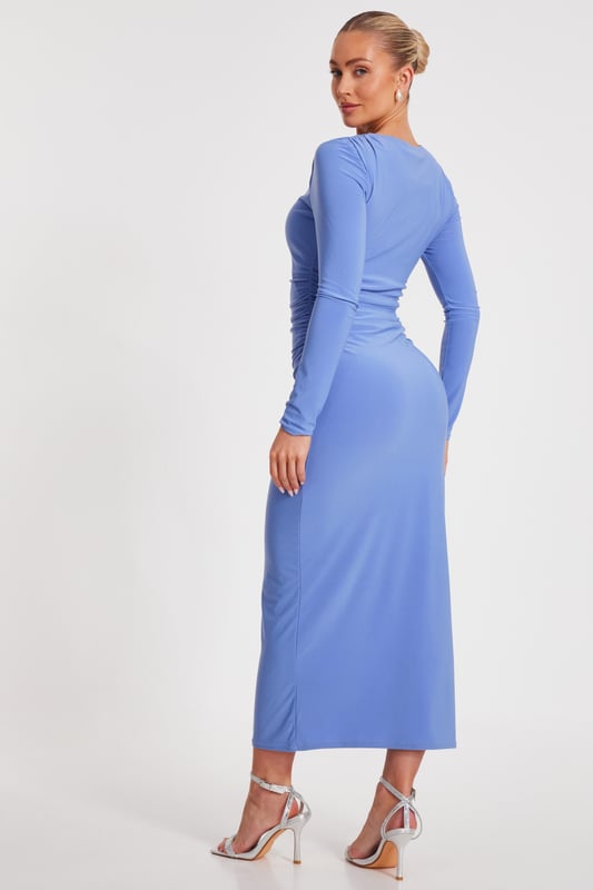 - Slinky finish - Ruched waist - Bodycon finish - Long sleeves - Model height: 5'9" - Model wears uk 8 / us 4 / eur 36 - Always check the wash care label - Cool hand wash with mild detergent