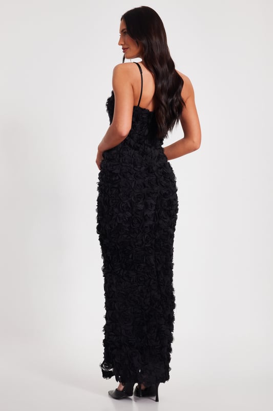 - Asymmetric neckline - 3d floral detail - Cut out detail - Zip closure - Model height: 5'6" - Model wears uk 8 / us 4 / eur 36 - Always check the wash care label - Cool hand wash with mild detergent