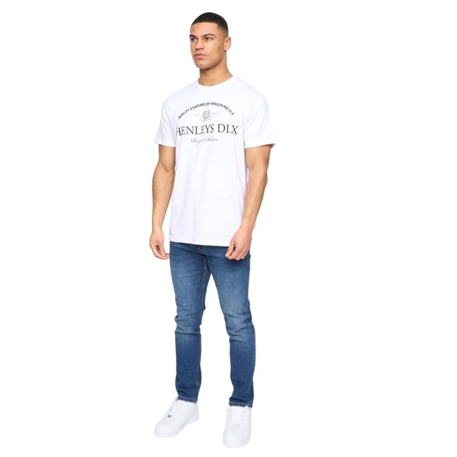 100% Cotton. Fabric: Soft Touch. Design: Printed, Text. Neckline: Crew Neck. Sleeve-Type: Short-Sleeved. Fit: Regular. S: 38 in. M: 40 in. L: 42 in. XL: 44 in. XXL: 46 in.