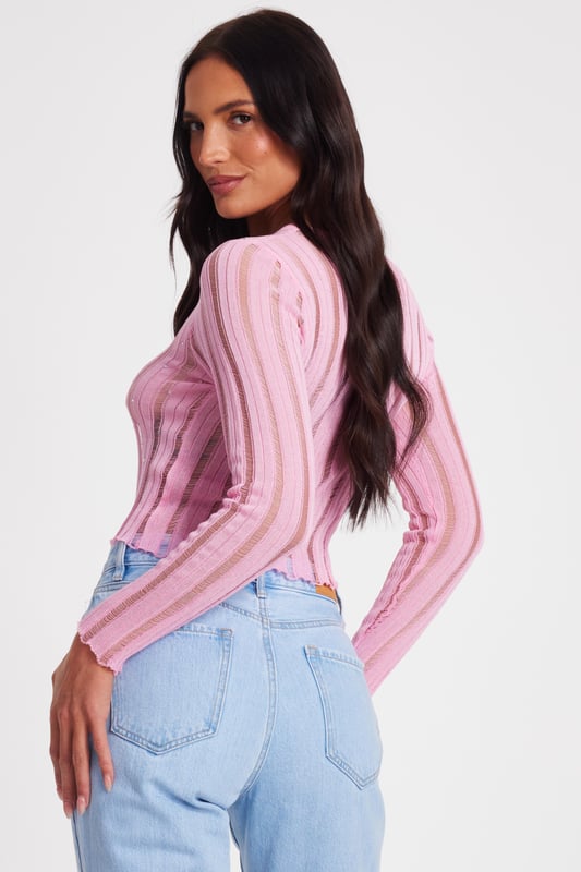 - Knitted finish - Round neckline - Diamante detail - Long sleeves - Model height: 5'6" - Model wears uk 8 / us 4 / eur 36 - Always check the wash care label - Cool hand wash with mild detergent