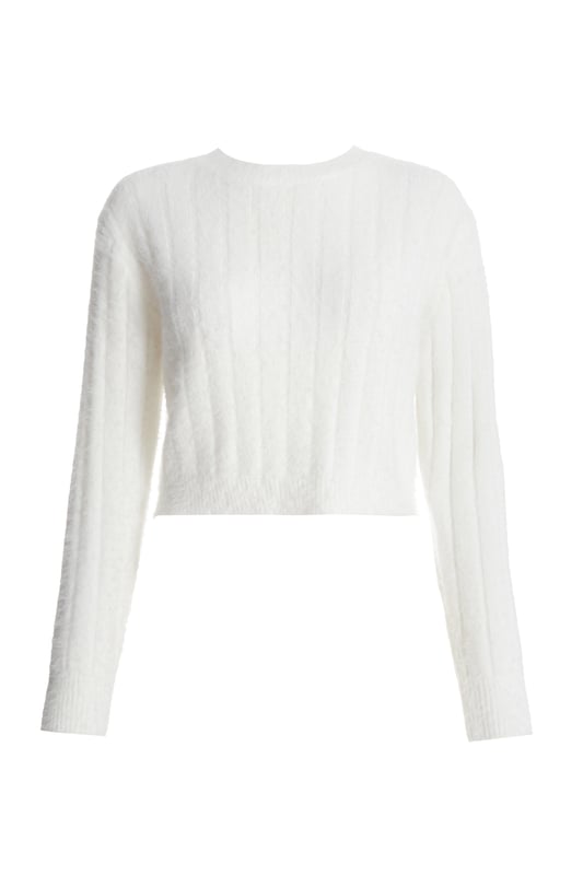 - Knitted finish - Cropped style - Long sleeves - Model height: 5' 8 " - Model wears uk 8 / us 4 / eur 36 - Always check the care wash label - Cool hand wash with mild detergent