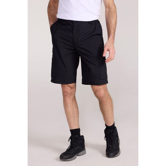 Design: Plain. Pockets: 2 Side Pockets, 2 Back Pockets, 2 Cargo Pockets, Zip. Fastening: Button. Fabric Technology: Durable, Lightweight. Belt Loops. Waistline: Part Elasticated. Lining Material: 100% Polyester. Outer Materials: 65% Polyester, 35% Cotton.