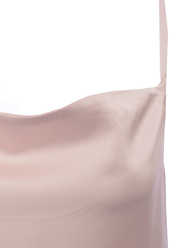 100% Polyester. AX Paris slip dress comes with a cowl neck, side splits, and adjustable straps, in a regular fit and silky feel.