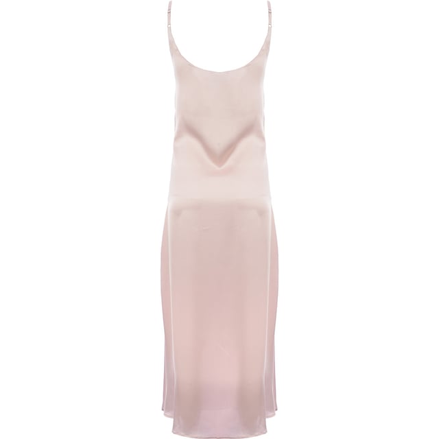 100% Polyester. AX Paris slip dress comes with a cowl neck, side splits, and adjustable straps, in a regular fit and silky feel.