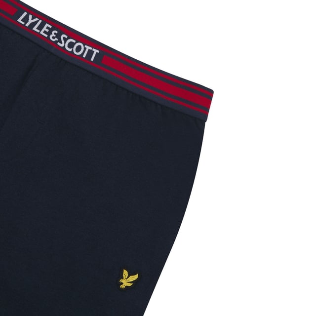 Bring some style to your sleepwear with these timeless cotton-rich lounge set from Lyle & Scott. Cut in a comfortable regular fit  the set comprises a short-sleeved top and pull-on shorts. Embroidered logo patches and branding on the elasticated waistband add a premium finish.