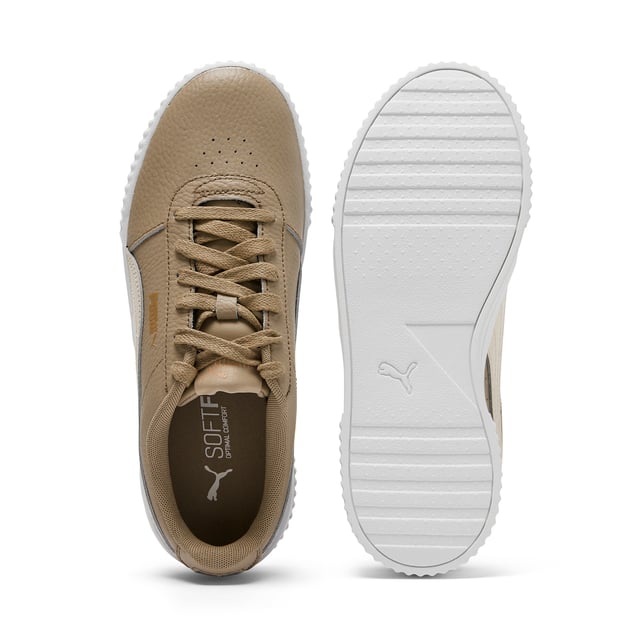 PRODUCT STORY: Elevate your sneaker game with the PUMA Carina Lux L women's trainers. Crafted from high-quality leather, these stylish sneakers offer both fashion and function. The sleek design and comfortable fit make them the perfect choice for everyday wear, while the durable construction ensures long-lasting performance. Step out in style and comfort with the PUMA Carina Lux L trainers - a must-have addition to any fashion-forward wardrobe.
