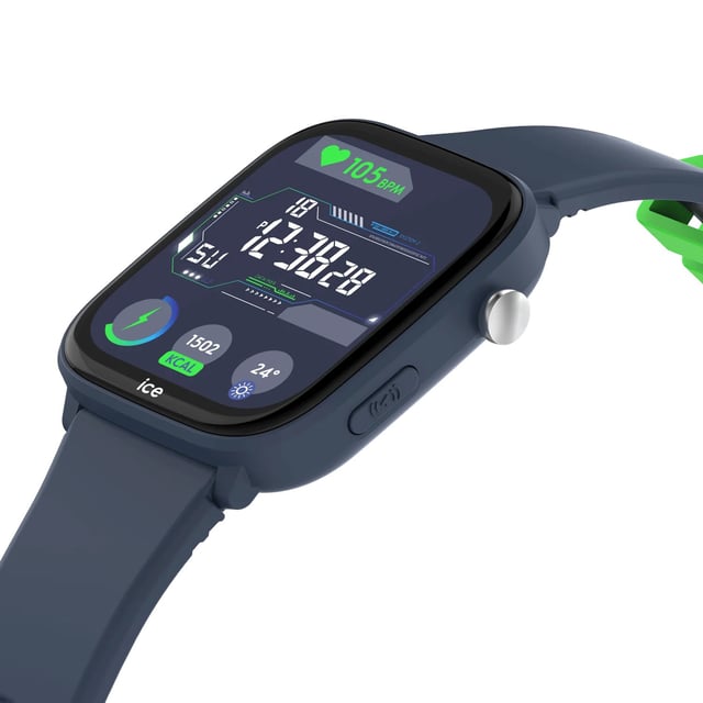 This Ice Watch Ice Smart Junior 3.0 - Find My - Blue Digital Watch for Child is the perfect timepiece to wear or to gift. It's Blue  Rectangular case combined with the comfortable Blue Silicone watch band will ensure you enjoy this stunning timepiece without any compromise. Operated by a high quality Quartz movement and water resistant to 5 bars, your watch will keep ticking. A world first: connected children and a geolocatable watch  Patent : FR2502521  Ice-Watch unveils a unique innovation on the market: the ICE smart junior 3.0 Find My, a connected, geolocatable watch designed for children. This Digital watch has a calendar function: Day-Date as well as a Bluetooth , Stop Watch , Heart rate monitor , Apple Find My and Alarm High quality Blue Silicone strap with a secure Buckle, measuring 20 cm in length and 21 mm in width Case measurement: 35 X 42 mm,case thickness: 11 mm, case colour: Blue and dial colour: Multicolour