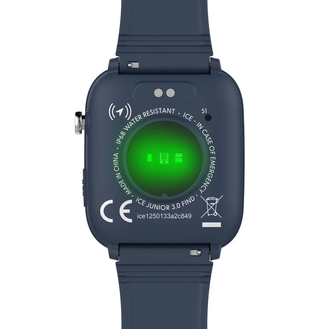 This Ice Watch Ice Smart Junior 3.0 - Find My - Blue Digital Watch for Child is the perfect timepiece to wear or to gift. It's Blue  Rectangular case combined with the comfortable Blue Silicone watch band will ensure you enjoy this stunning timepiece without any compromise. Operated by a high quality Quartz movement and water resistant to 5 bars, your watch will keep ticking. A world first: connected children and a geolocatable watch  Patent : FR2502521  Ice-Watch unveils a unique innovation on the market: the ICE smart junior 3.0 Find My, a connected, geolocatable watch designed for children. This Digital watch has a calendar function: Day-Date as well as a Bluetooth , Stop Watch , Heart rate monitor , Apple Find My and Alarm High quality Blue Silicone strap with a secure Buckle, measuring 20 cm in length and 21 mm in width Case measurement: 35 X 42 mm,case thickness: 11 mm, case colour: Blue and dial colour: Multicolour