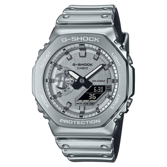 This Casio G-shock G-steel Analogue-Digital Watch for Men is the perfect timepiece to wear or to gift. It's Silver 44 mm Round case combined with the comfortable Silver Plastic watch band will ensure you enjoy this stunning timepiece without any compromise. Operated by a high quality Quartz movement and water resistant to 20 bars, your watch will keep ticking.