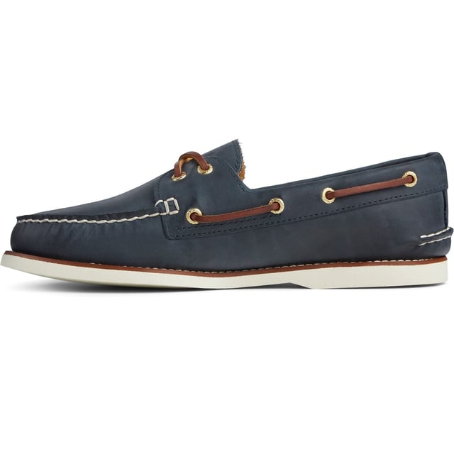 Die Gold Cup Authentic Original 2-Eye Bootsschuh repräsentiert den Höhepunkt einer Tradition, die sich über neun Jahrzehnte erstreckt. Hergestellt aus hochwertigem Vollnarbenleder mit Lammfellfutter, verfügen diese Bootsschuhe über unser charakteristisches 360°Schnürsystem.
