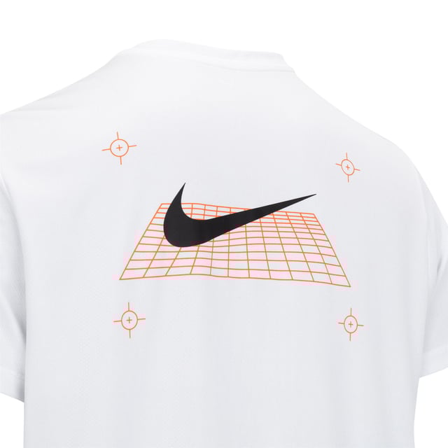 Nike Miler Graphic Men’s Short Sleeve Running T-Shirt White