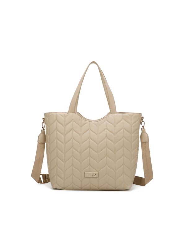 Bolso bandolera para mujer. El cierre es con botón magnético. Los bolsillos internos son dos con cremallera y dos abiertos. Los bolsillos externos están ausentes. La bandolera es ajustable y extraíble en tejido. El mango es de cuero. Hay un compartimento interno. El material externo es 100%PU. Internamente es 100% Poliéster. Medidas: 43x29x13 cm. Producto de moda
