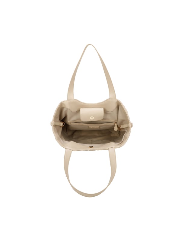 Bolso bandolera para mujer. El cierre es con botón magnético. Los bolsillos internos son dos con cremallera y dos abiertos. Los bolsillos externos están ausentes. La bandolera es ajustable y extraíble en tejido. El mango es de cuero. Hay un compartimento interno. El material externo es 100%PU. Internamente es 100% Poliéster. Medidas: 43x29x13 cm. Producto de moda