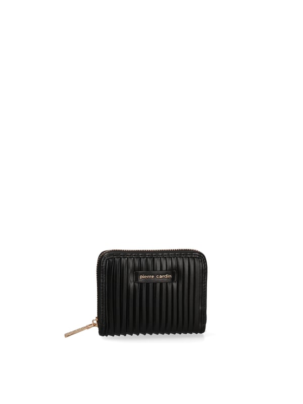 Cartera de mujer. El cierre es con cremallera. Los bolsillos internos son tarjeteros para billetes y monedas. Los bolsillos externos están ausentes. Falta la correa para el hombro. Falta el mango. Hay un compartimento interno. El material externo es 100%PU. Internamente es 100% Poliéster. Medidas: 13x10x3 cm. Producto de moda