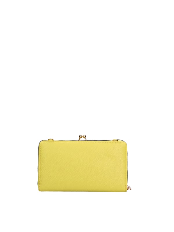 Damenbrieftasche mit Reißverschluss. Innentaschen mit Reißverschluss und Kartenfächern. fehlende Außentaschen. abnehmbarer Kettenschultergurt. fehlender Griff. zwei Innenfächer.  Außenmaterial: Innenmaterial: 100 % Polyester. Maße: 19x11x4 cm. Modeprodukt