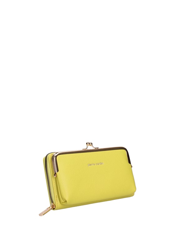 Damenbrieftasche mit Reißverschluss. Innentaschen mit Reißverschluss und Kartenfächern. fehlende Außentaschen. abnehmbarer Kettenschultergurt. fehlender Griff. zwei Innenfächer.  Außenmaterial: Innenmaterial: 100 % Polyester. Maße: 19x11x4 cm. Modeprodukt