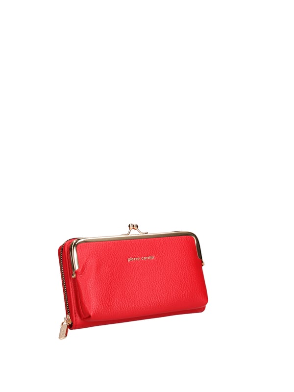 Cartera de mujer. El cierre es con cremallera. Los bolsillos internos tienen cremallera y tarjetero. Los bolsillos externos están ausentes. La bandolera es extraíble en cadena. Falta el mango. Hay dos compartimentos internos. El material externo es 100%PU. Internamente es 100% Poliéster. Medidas: 19x11x4 cm. Producto de moda