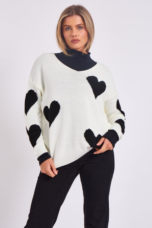 V Neck Witte Trui Oversized Dames V Hals Losgebreide Trui Lange