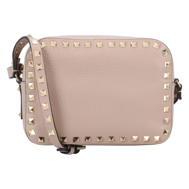 - Rockstud rivets, gold-tone hardware, adjustable shoulder strap, gold-tone logo, top zip fastening
- Dimensions: Width 21cm x Depth 8cm x Height 14 cm
- Made in Italy Measurments:  width: 210 mm height: 140 mm