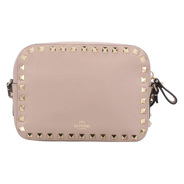 - Rockstud rivets, gold-tone hardware, adjustable shoulder strap, gold-tone logo, top zip fastening
- Dimensions: Width 21cm x Depth 8cm x Height 14 cm
- Made in Italy Measurments:  width: 210 mm height: 140 mm
