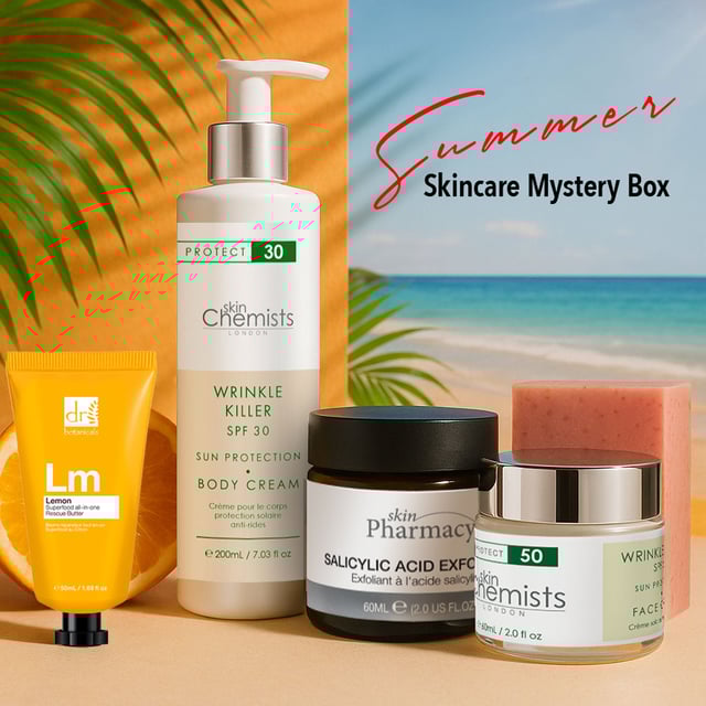 Discover the ultimate solution for youthful, glowing skin with our Anti-Ageing Summer Skincare & Beauty Mystery Box. Packed with 5 premium products valued at over £200, this luxurious collection features high-quality ingredients specifically designed to combat the signs of ageing, hydrate, and nourish your skin while protecting against environmental stressors. Perfect for all skin types, including sensitive skin, our vegan and cruelty-free products are dermatologist-approved to ensure safety and effectiveness. Revitalise dull skin, smooth fine lines, and refresh your skincare routine with new favorites delivered monthly. Treat yourself or gift someone special to unlock radiant skin today!