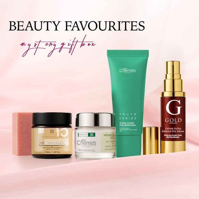Beauty Favourites Mystery Gift Box Elevate your beauty routine with our Beauty Favourites Mystery Gift Box, featuring five luxurious, handpicked products valued at over £200, all at an unbeatable price! Each box is curated to address various skin concerns and enhance your youthful glow, making it the perfect treat for yourself or a thoughtful gift for someone special. Enjoy the excitement of discovering new favorites with monthly variations that keep your beauty regimen fresh and engageing. Ideal for pampering or gifting, this unique selection allows you to explore without commitment. Note that contents may vary monthly, so ordering multiple boxes may lead to duplicates. Experience the thrill of beauty discovery—shop now and unveil your beauty secrets!