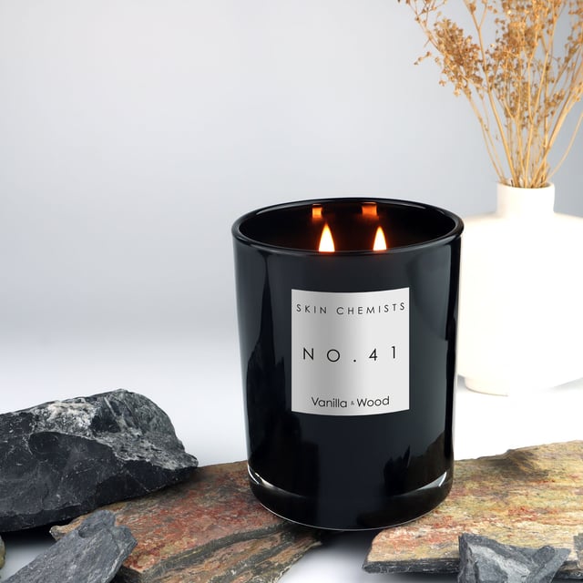 skinChemists No.41 Vanilla & Wood Candle 200g x 2 Duo Pack Transform your space into a serene sanctuary with our luxurious Vanilla & Wood Candle, designed to create a warm and inviting atmosphere perfect for relaxation. Infused with rich notes of vanilla and wood, this candle not only fills your home with comforting scents but also promotes a calming ambiance ideal for unwinding after a long day. Crafted with high-quality, aromatic ingredients, including soothing linalool, it enhances your self-care rituals and makes for a thoughtful gift. Light this candle to envelop your environment in tranquility and elevate your mood, making it the perfect addition to any room in your home. Experience the difference today and shop now!