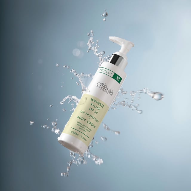 skinChemists Wrinkle Killer Sun Protection Body Cream SPF 30 200ml x 2 Duo Pack Introducing our Wrinkle Killer Sun Protection Body Cream SPF 30, the ultimate solution for hydration and sun protection. Formulated for all skin types, this lightweight and non-greasy cream is enriched with nourishing Aloe Barbadensis Leaf Juice and Persea Gratissima Oil, delivering deep hydration while shielding your skin from harmful UV rays. Experience a silky smooth texture and a youthful, radiant complexion as you combat sun damage and ageing. Easy to use, simply apply generously to clean, dry skin in the morning and reapply as needed for continuous protection. Suitable for sensitive skin, our vegan and cruelty-free formula is free from parabens, sulfates, and artificial fragrances. Shop now to give your skin the care it deserves!