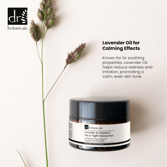 Discover the Lavender & Vitamin C Day & Night Moisturiser, your ultimate solution for hydrated, bright, and calm skin. Perfect for all skin types, this lightweight and non-greasy formula is enriched with nourishing coconut oil, revitalising vitamin C, and soothing lavender flower oil. It deeply hydrates and nourishes to combat dryness, brightens and evens skin tone for a radiant finish, and calms your complexion for a relaxing experience. Ideal for daily use, simply apply to clean, dry skin morning and night to unveil a smoother, youthful appearance. Plus, it’s vegan, cruelty-free, and free from parabens, sulfates, and artificial fragrances. Shop now to experience the calming, nourishing benefits for your skin!