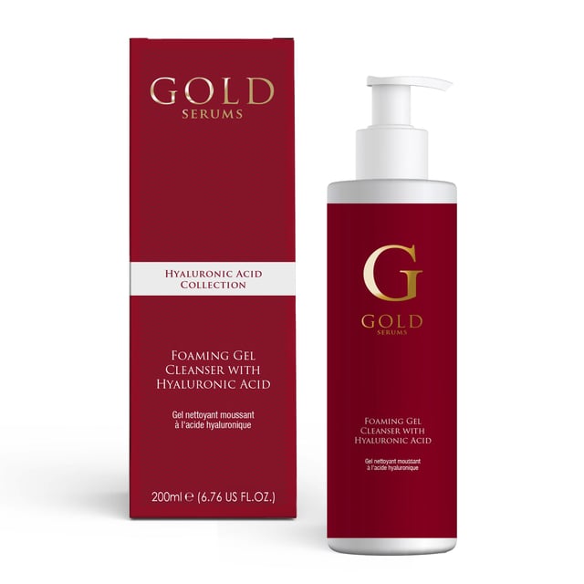 Gold Serums Foaming Mousse Cleanser with Hyaluronic Acid 200ml x 2 Duo Pack Experience radiant and refreshed skin with our Foaming Mousse Cleanser infused with Hyaluronic Acid. Perfect for all skin types, this gentle yet effective daily cleanser removes impurities and unclogs pores, leaving your complexion brighter and more even. With soothing Aloe Vera and exfoliating Glycolic and Lactic Acids, it hydrates, nourishes, and promotes a youthful glow. Say goodbye to blemishes with the added benefits of Salicylic Acid, while collagen amino acids enhance firmness and texture. Free from parabens, sulfates, and artificial fragrances, our vegan and cruelty-free formula is dermatologist-approved for your peace of mind. Transform your skincare routine today and reveal your best skin yet!