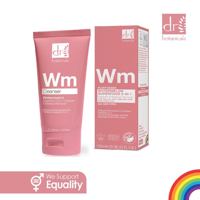 Discover the Watermelon Superfood Cleanser & Makeup Remover, your ultimate solution for all skin types seeking a radiant cleanse. Formulated with powerful ingredients like Salicylic Acid, Glycolic Acid, and Lactic Acid, this cleanser effectively targets blemishes and improves skin texture, leaving your complexion clearer and revitalised. Infused with natural watermelon seed oil, it enhances your skin's glow without any greasy residue, making it perfect for daily use. Suitable for sensitive skin, this vegan and cruelty-free formula is free from parabens, sulfates, and artificial fragrances. Experience the refreshing boost your skin deserves—apply morning and evening for best results and unveil your healthiest, glowing skin today!