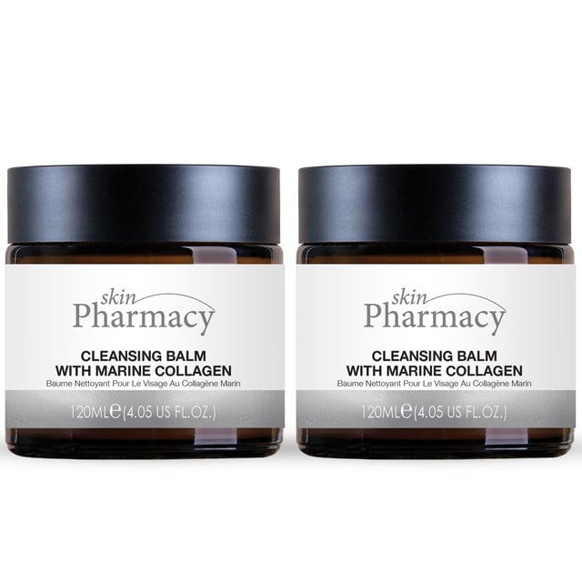 skinPharmacy Cleansing Balm with Marine Collagen 120ml x 2 Duo Pack Revitalise your skincare routine with our Marine Collagen Cleansing Balm, designed for all skin types, especially those battling dullness and clogged pores. Infused with nourishing marine collagen, luxurious shea butter, and gentle salicylic acid, this balm deeply cleanses and hydrates while removing impurities. Experience a youthful glow as it moisturises, softens, and exfoliates, promoting clarity and a smooth complexion. Suitable for sensitive skin, our vegan and cruelty-free formula is free from parabens, sulfates, and artificial fragrances. Transform your cleansing ritual into a pampering experience—scoop a small amount, massage onto dry skin, and rinse with warm water for best results. Shop now for radiant, refreshed skin!