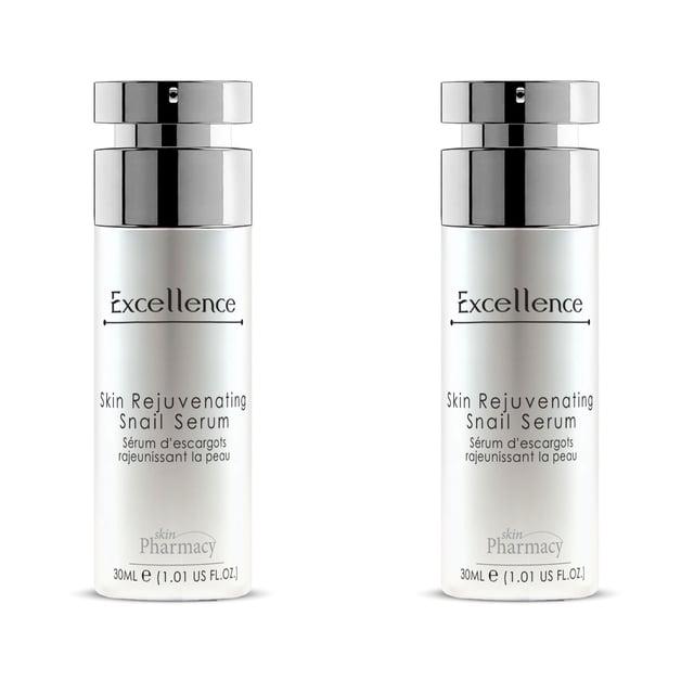 skinPharmacy Excellence Skin Repairing Snail Serum 30ml x 2 Duo Pack Transform your skincare routine with our Excellence Skin Repairing Snail Serum, the ultimate anti-ageing solution for youthful, flawless skin. Formulated to lift, tighten, and rejuvenate all skin types—especially sensitive skin—this powerful serum harnesses the benefits of snail secretion, aloe vera, and allantoin. Experience the soothing hydration that calms your complexion while effectively repairing fine lines for a smoother, radiant appearance. Lightweight and fast-absorbing, it's perfect for both day and night use. Enjoy a vegan, cruelty-free formula that’s free from parabens, sulfates, and artificial fragrances. Achieve a revitalised look and embrace the confidence of beautiful skin—shop now and elevate your beauty regimen!