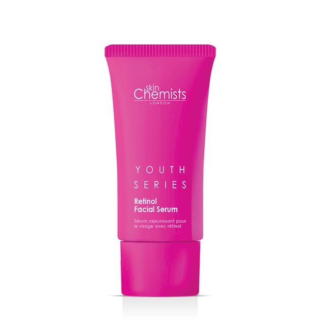 skinChemists Youth Series Retinol & Bakuchiol Facial Serum 30ml x 2 Duo Pack Introducing our Youthful Radiance Retinol Serum, the essential anti-ageing solution for achieving firmer, smoother, and more youthful skin. Designed for all skin types, this powerful serum combines Retinol and Bakuchiol to effectively minimise fine lines, balance excess oil, and lock in moisture for a refreshed complexion. Experience a revitalised appearance as our fast-absorbing, non-greasy formula delivers lasting hydration and a smooth, matte finish. Perfect for day or night use, simply apply 2-3 drops onto clean, dry skin and follow with your favorite moisturiser. Enjoy the benefits of a vegan, cruelty-free product that’s dermatologist-approved and free from parabens, sulfates, and artificial fragrances. Transform your skincare routine and embrace the radiant skin you deserve!