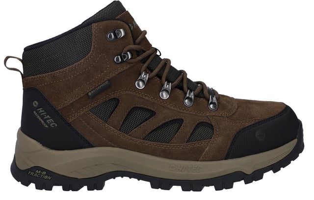 Die Hi-Tec Bandera Expedition Mid Stiefel sind für ernsthafte Outdoor-Leistung mit ganztägigem Komfort konzipiert. Mit einem strapazierfähigen Wildleder- und atmungsaktiven Mesh-Obermaterial ausgestattet, wurden diese Stiefel entwickelt, um Ihre Füße kühl und geschützt zu halten. Eine Dri-Tec wasserdichte Membran sorgt dafür, dass Ihre Füße bei nassen Bedingungen trocken bleiben, während das Ghillie-Schnürsystem mit rostfreien Beschlägen einen sicheren, verstellbaren Sitz gewährleistet. 

Für zusätzlichen Komfort verfügen die Stiefel über einen gepolsterten Schaft und eine Zunge, und die abriebfesten Fersen- und Zehenkappen schützen vor rauem Gelände. Ein leichter, haltbarer Gabelschaft erhöht die Stabilität und Flexibilität, während die stoßdämpfende CMEVA-Zwischensohle und das herausnehmbare, geformte EVA-Fußbett langanhaltende Dämpfung bieten. Die M-D Traction Außensohle sorgt für überlegenen Grip, egal ob Sie bergauf oder bergab gehen.

Mit einem breiten Schnitt (E-Breite) für zusätzlichen Platz und Komfort ist der Bandera Expedition ein vom Duke of Edinburgh's Award empfohlener Wanderschuh und damit eine ideale Wahl sowohl für erfahrene Wanderer als auch für neue Abenteurer.

- Strapazierfähiges Wildleder und atmungsaktives Mesh-Obermaterial
- Dri-Tec wasserdichte Membran hält die Füße trocken
- Ghillie-Schnürsystem mit rostfreien Beschlägen
- Gepolsterter Schaft und Zunge für Komfort
- Abriebfeste Fersen- und Zehenkappen
- Leichter Gabelschaft für Stabilität und Flexibilität
- CMEVA-Zwischensohle und herausnehmbares EVA-Fußbett für Dämpfung
- M-D Traction Außensohle bietet exzellenten Grip
- Breite (E-Breite) für zusätzlichen Komfort
- Hi-Tec Branding